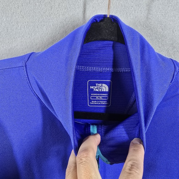 North Face Jacket Womens XL Blue Full Zip VaporWick Lightweight Running Athletic - Picture 4 of 7